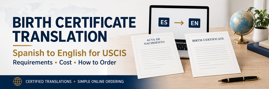 USCIS Birth Certificate Translation | Spanish to English